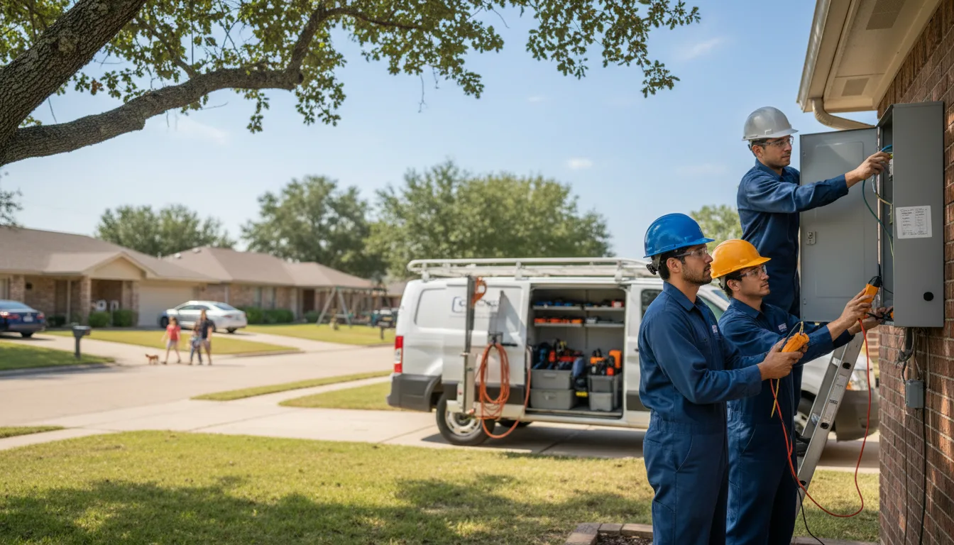 Certified electrician providing emergency electrical services in Foster, OK